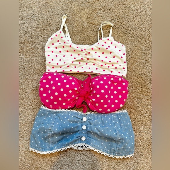 Urban Outfitters Other - Set of 3 Polka Dots Bandeaus